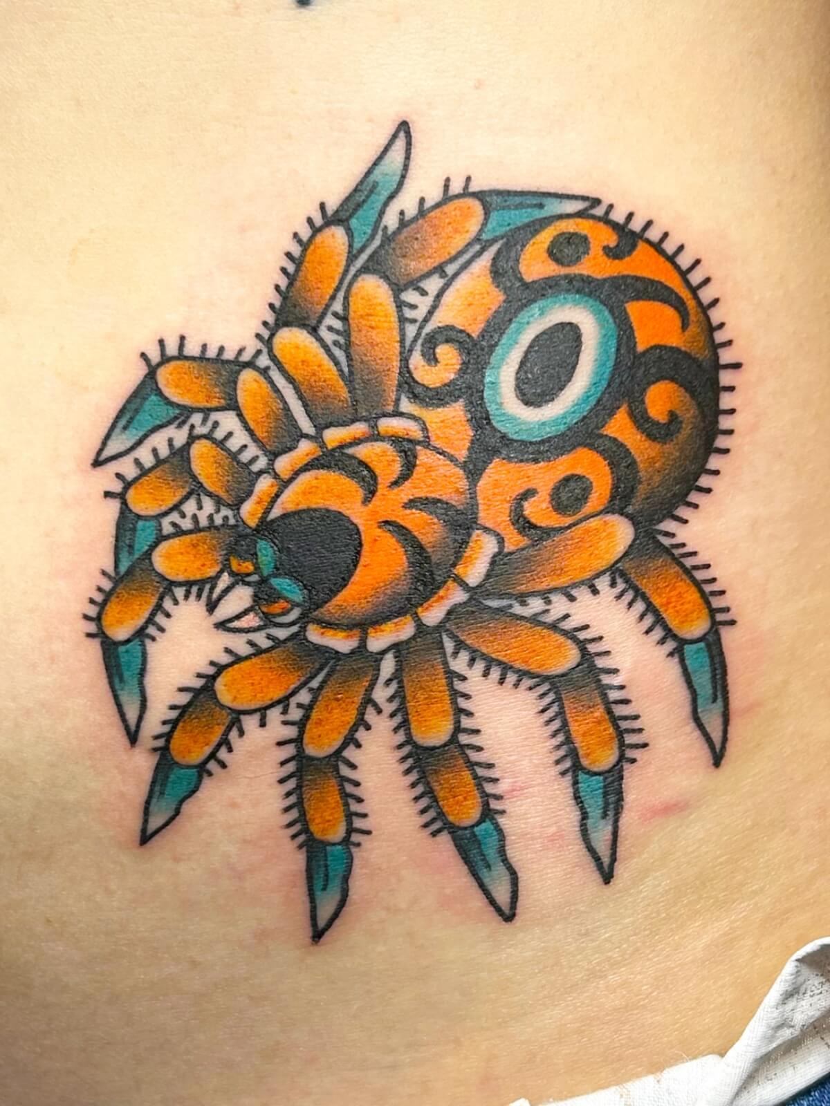 スパイダーのアメリカントラディショナルタトゥー